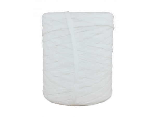 Raffia bånd, hvit