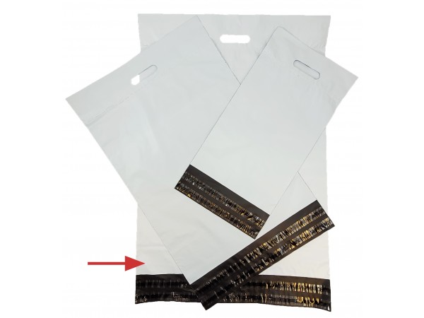 Netthandelpose, hvit 50x60+8+7 cm. 