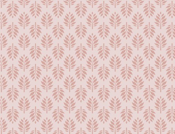 Gavepapir S-123193 Leaf/Stripes Rosa, tosidig
