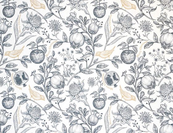 Gavepapir S-123227 Golden Bird Cream