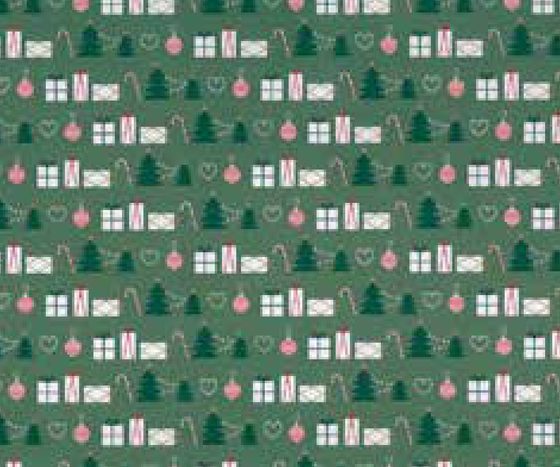 Julepapir F-6808 Merry, Green