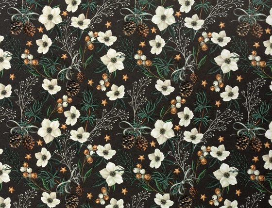 Julepapir S-123301 White Christmas Rose