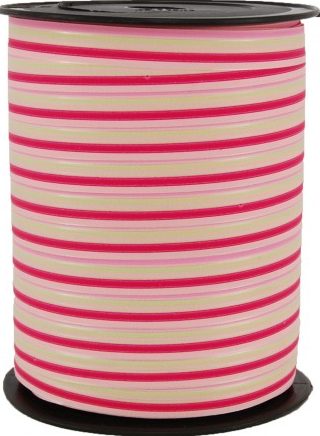 Matt bånd stripet rosa/fuchsia