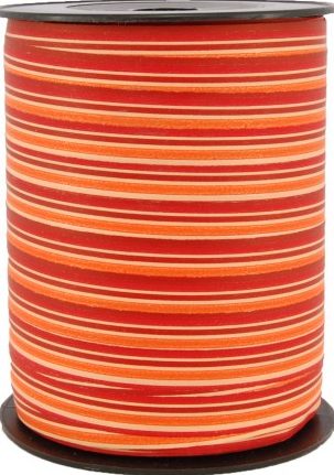 Matt stripete bånd rød/orange