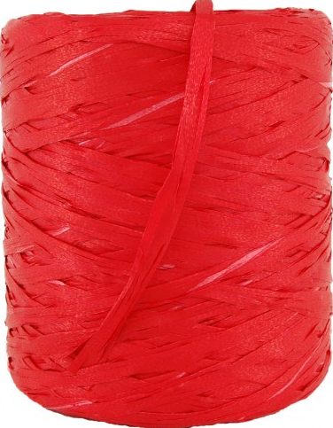 Raffia bånd, rød
