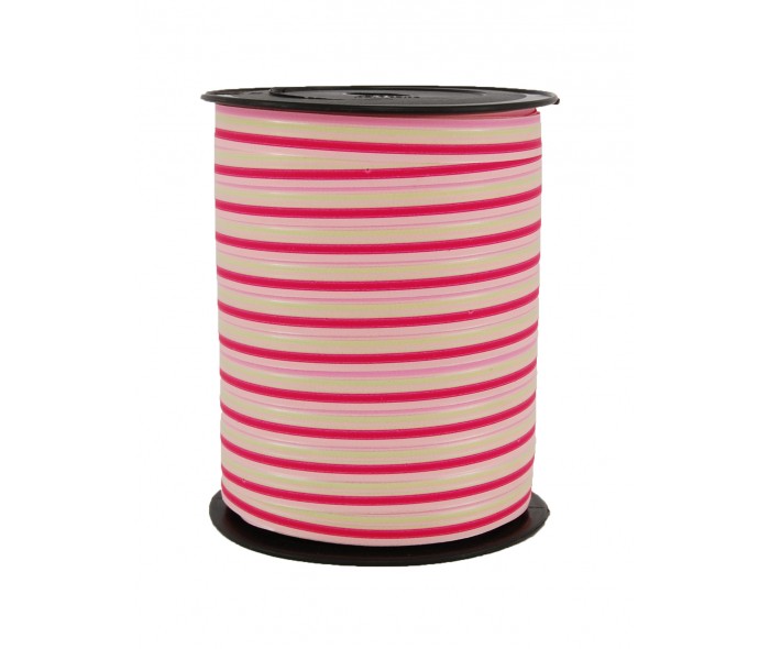 Matt bånd stripet rosa/fuchsia