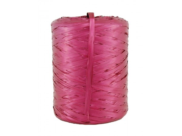 Raffia bånd, fuchsia, matt-met.